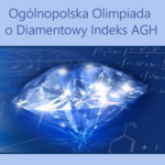 diament na niebieskim tle - Symbol Olimpiady o Diamentowy Indeks AGH