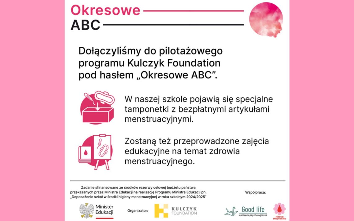 Informacja o dołączeniu do pilotażowego programu Kulczyk Foundation pod hasłem Okresowe ABC